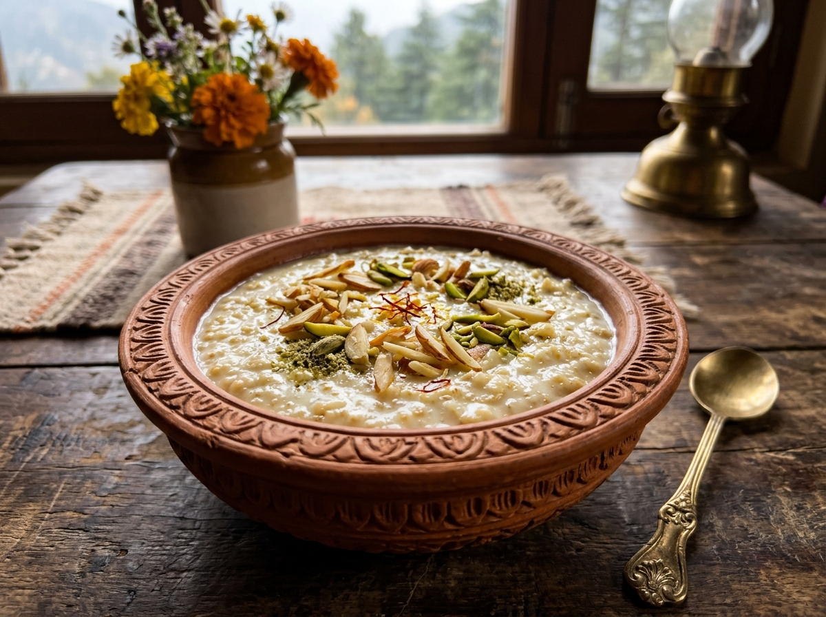 Rich Jhangore ki Kheer sweet delicacy with saffron and nuts
